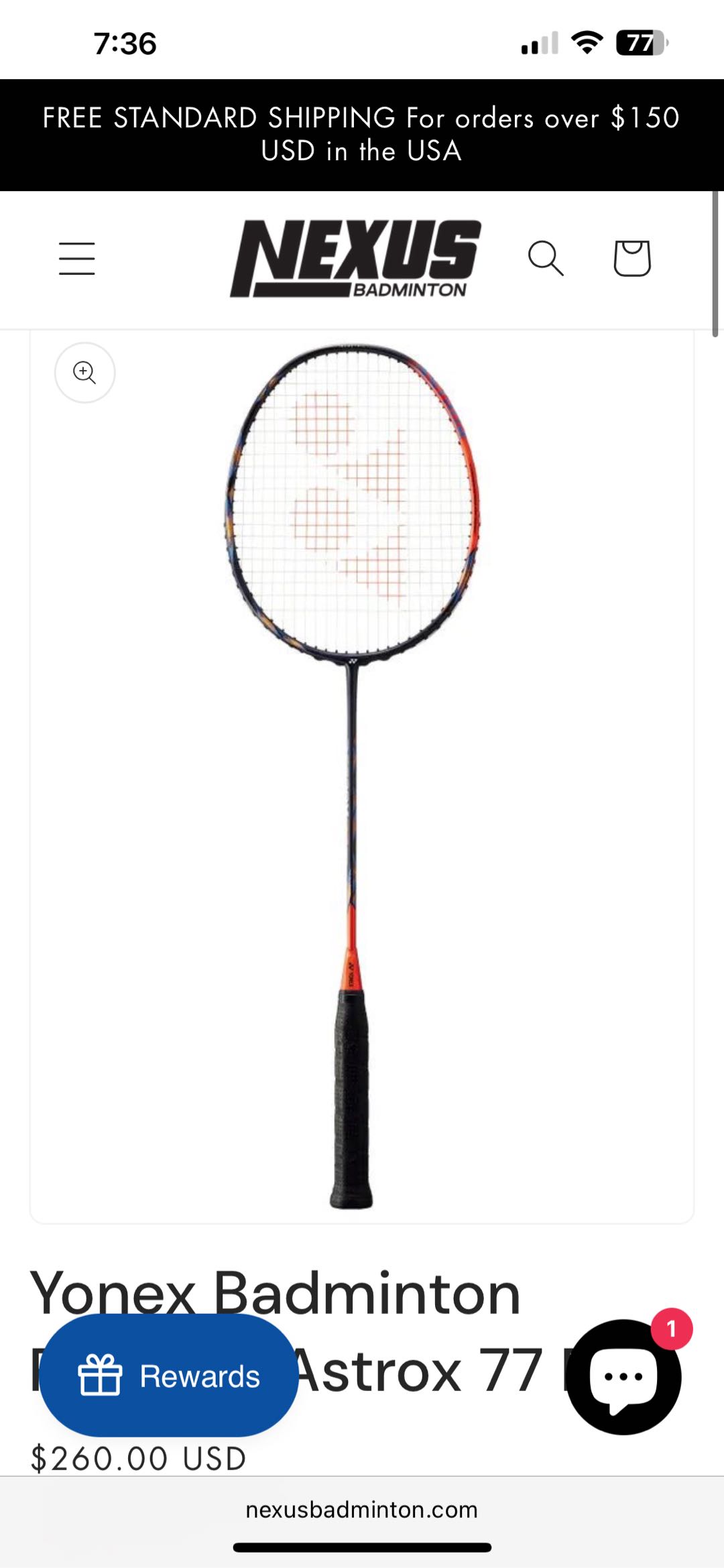 Yonex Astrox 77 Pro Badminton Racket